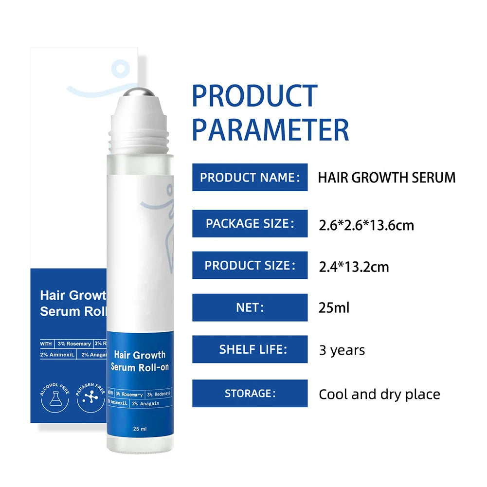 Rosemary Hair Growth Serum Hair Loss Prevent Nourishing Serum Treatments Natural Plant Extracts for Thinning Hair Women